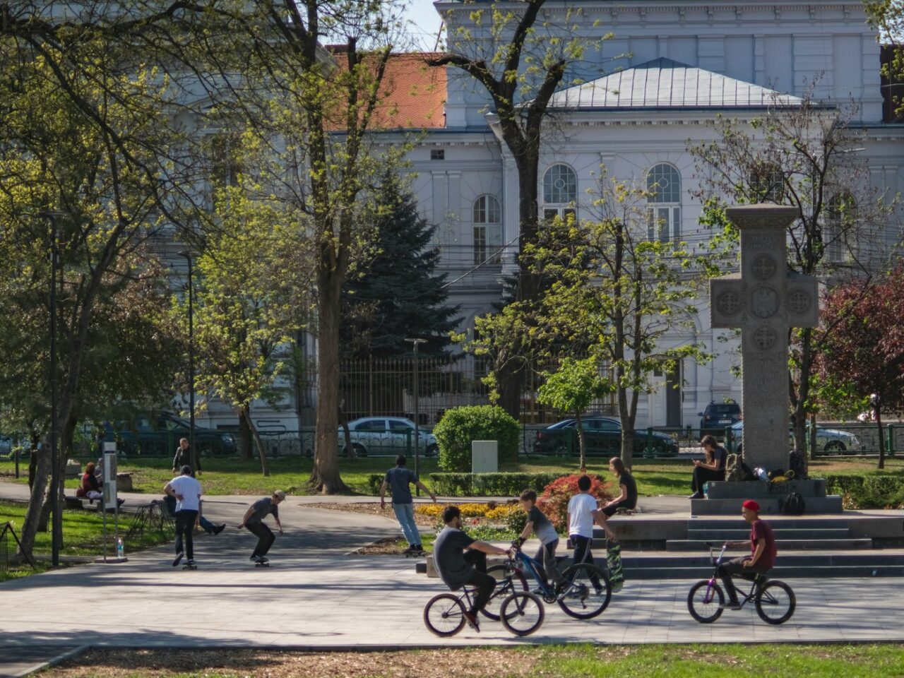 people riding bicycle