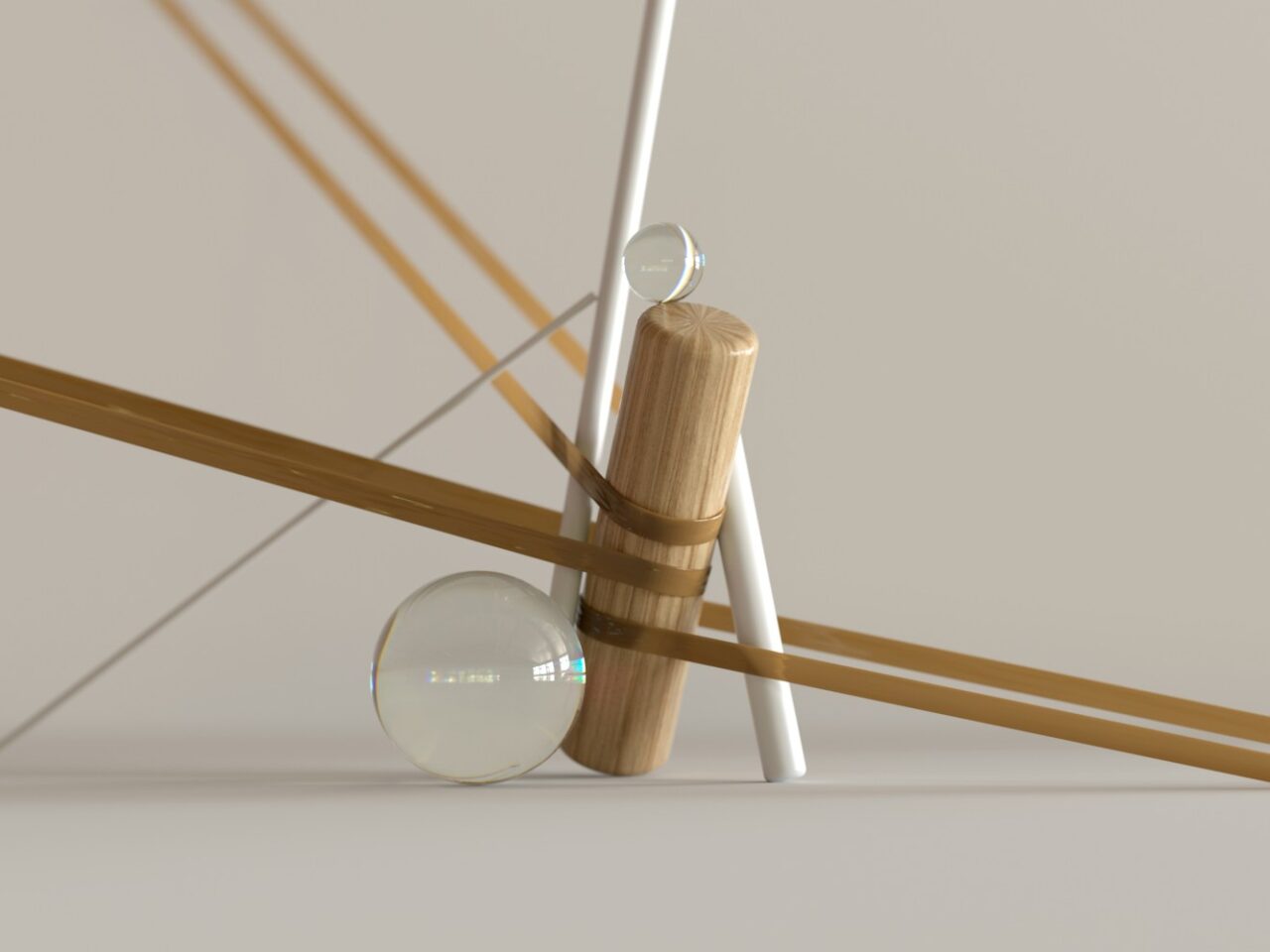 a light bulb and a ball