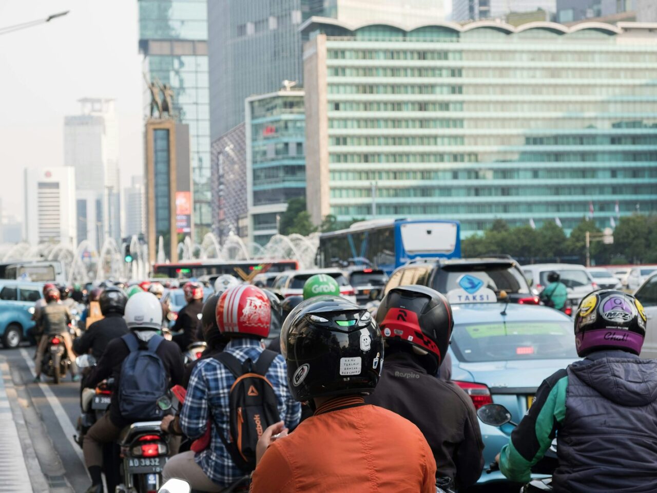 man wears black helmet